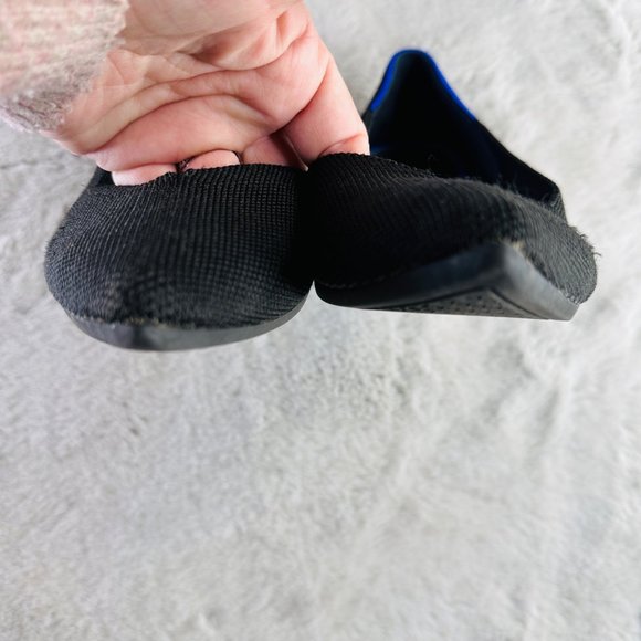 Rothys Shoe Women 8.5 The Point Black Fabric Pointy Toe Slip On Ballet Flats - Picture 2 of 8